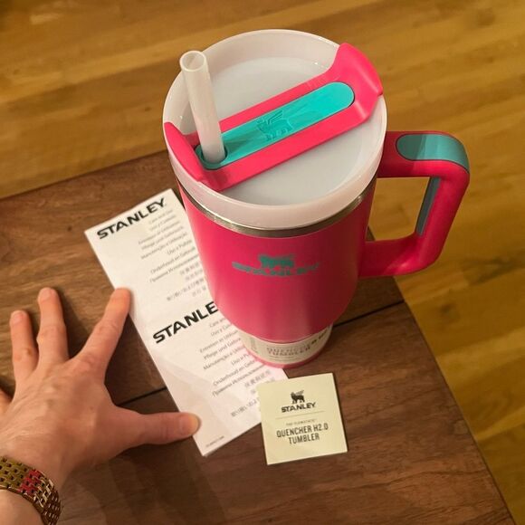 Stanley Quencher 40oz Passion Pink Insulated Water Bottle with Handle - Picture 8 of 16